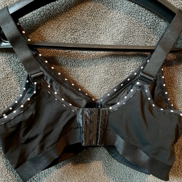 Lane Bryant / Casique Cooling No Wire Black & White Polka Dot Bra! 38ddd - Picture 3 of 4
